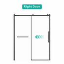 S-RM6076TB 56-60"W x 76"H Sliding Shower Door, 8mm Frameless Glass Shower Door with Matte by HouseOfZazla