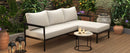 U_style Outdoor L-Shaped Sofa with Iron Frame and Ultra-Thick Cushions