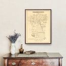 Vintage Map of Waller County, Texas 1879
