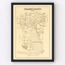 Vintage Map of Waller County, Texas 1879
