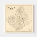 Vintage Map of Wharton County, Texas 1895