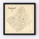 Vintage Map of Wharton County, Texas 1895