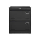 2 Drawer Metal Lateral File Cabinet With Lock, Office Vertical Files Cabinet For Home Office, Locking Metal File Cabinet - Black by HouseOfZazla