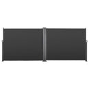 Retractable Side Awning, 71" x 236" Patio Screen with Waterproof Polyester Fabric by HouseOfZazla