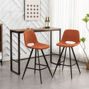 Porth - 28.25" Fabric Kitchen Counter Height Stools (Set of 2) - Orange by Unique Piece Furniture