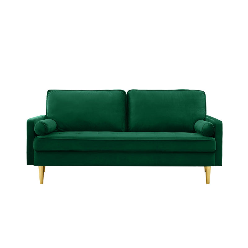 GREEN Velvet Loveseat Sofa 67 inch