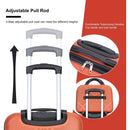 2Piece Luggage Sets ABS Lightweight Suitcase, Spinner Wheels, (20/14) DARK ORANGE