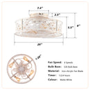 20" Flower Style Iron Ceiling Fan With Remote Control by HouseOfZazla