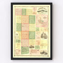 Vintage Map of Ashland County, Ohio 1861