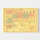 Vintage Map of Auglaize County, Ohio 1860