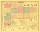 Vintage Map of Auglaize County, Ohio 1860