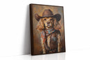 Cocker Spaniel Sheriff in Turquoise and Rust