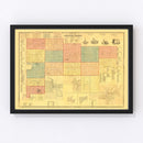 Vintage Map of Auglaize County, Ohio 1860