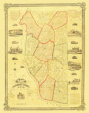 Vintage Map of Clermont County, Ohio 1857