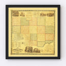Vintage Map of Columbiana County, Ohio 1860