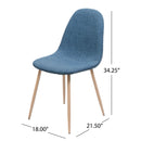 Elegant Dining Chair Set With Fabric by HouseOfZazla