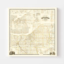 Vintage Map of Cuyahoga County, Ohio 1858