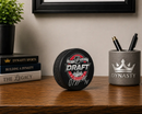 Owen Tippett Autographed Philadelphia Flyers 2017 Draft Hockey Logo Puck - Silver Signature by Dynasty Sports & Framing