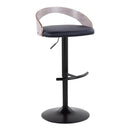Grotto - Contemporary Adjustable Barstool With Swivel With Rounded T Footrest Elegant Design (Set of 2) by HouseOfZazla