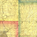 Vintage Map of Delaware County, Ohio 1849