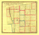 Vintage Map of Delaware County, Ohio 1849