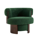 Modern 32" Wide Curved Sculptural Swivel Barrel Chairs - Set of 2 by HouseOfZazla