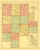 Vintage Map of Fairfield County, Ohio 1848