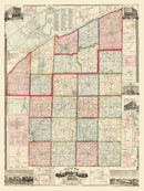 Vintage Map of Geauga County, Ohio 1857