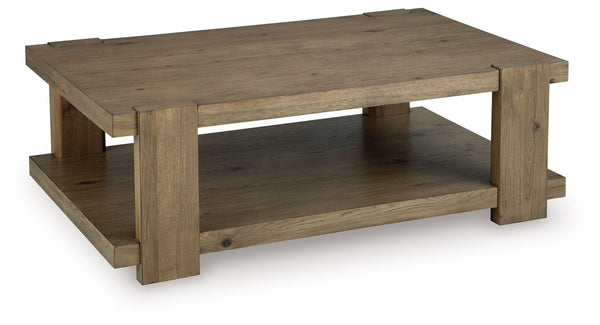 Flangren - Rectangular Cocktail Table - Light Brown, photo 2 of 6