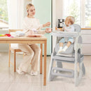 Convertible Baby High Chair with Double-layer Tray and Adjustable Backrest by LJGDeals