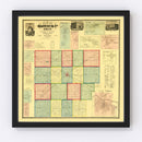 Vintage Map of Hancock County, Ohio 1863