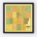 Vintage Map of Hancock County, Ohio 1890