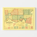 Vintage Map of Hamilton County, Ohio 1856