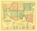 Vintage Map of Hamilton County, Ohio 1856