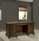 Hartshill 66-inch 5-drawer Credenza Office Desk Burnish Oak