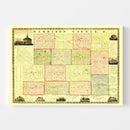 Vintage Map of Harrison County, Ohio 1862
