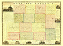 Vintage Map of Harrison County, Ohio 1862