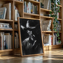 Midnight Cowboy in Charcoal Shadows