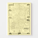 Vintage Map of Jefferson County, Ohio 1856