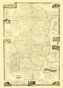 Vintage Map of Jefferson County, Ohio 1856