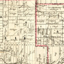 Vintage Map of Licking County, Ohio 1854