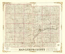 Vintage Map of Licking County, Ohio 1854