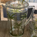 Unbreakable Plastic Water Pitcher With Lid, Palm Tree Design - Clear by HouseOfZazla