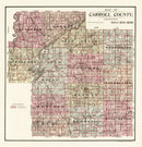 Vintage Map of Carroll County, Indiana 1898
