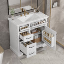 36-Inch Bathroom Vanity with Ceramic Sink Top