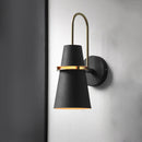 GobekUsa Modernism Tapered Sconce Light: Wall Mounted Lamp for Dining Room - Black/White/Blue