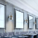GobekUsa Modernism Tapered Sconce Light: Wall Mounted Lamp for Dining Room - Black/White/Blue