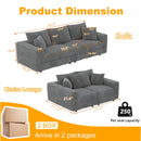 4 Seat Modern Comfy Upholstered Sofa Cloud Couch