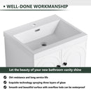 Contemporary Freestanding Bathroom Vanity With Resin Sink & Soft-Close Cabinet Doors by HouseOfZazla