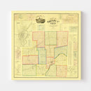 Vintage Map of Shelby County, Ohio 1865